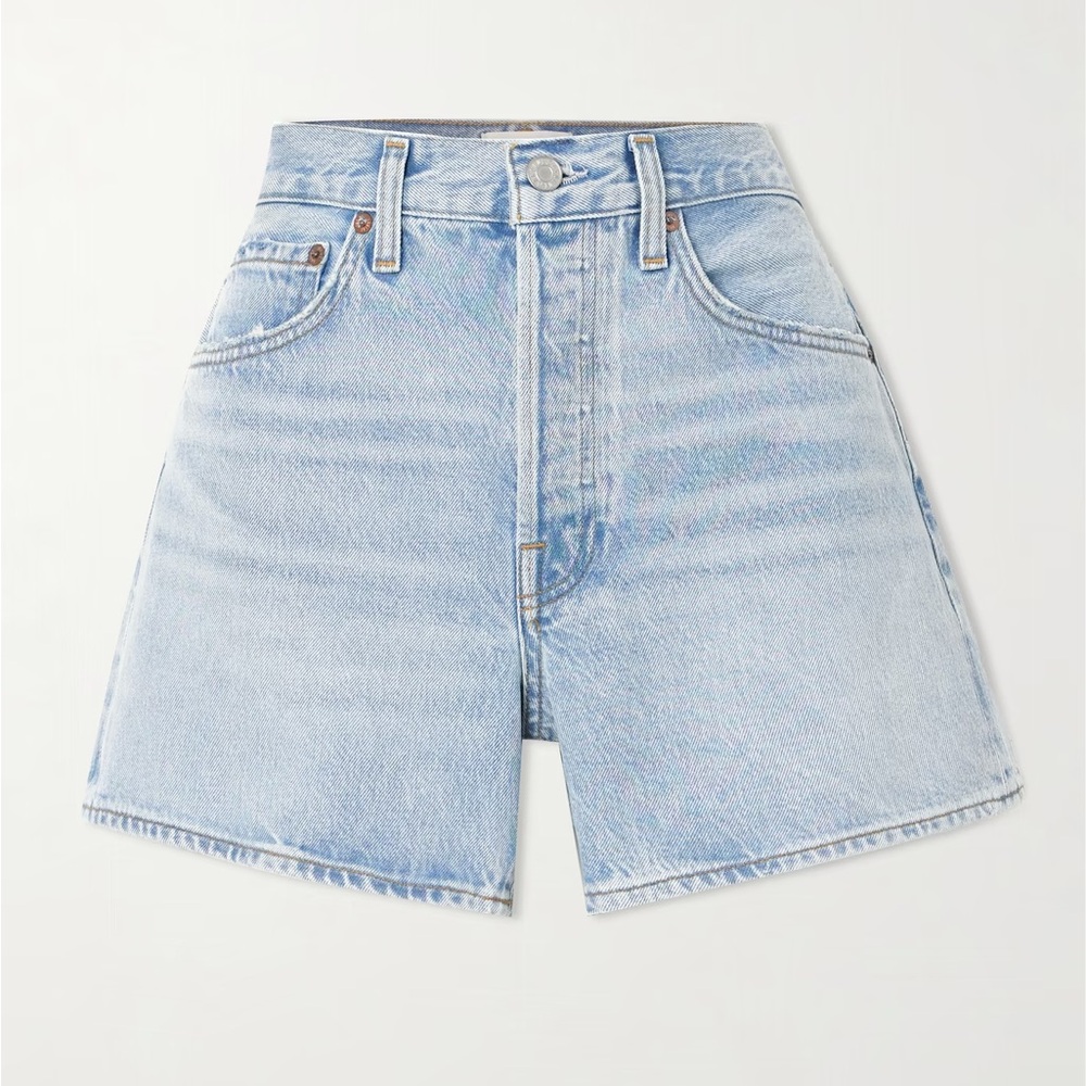 Agolde Light Blue Jean Shorts